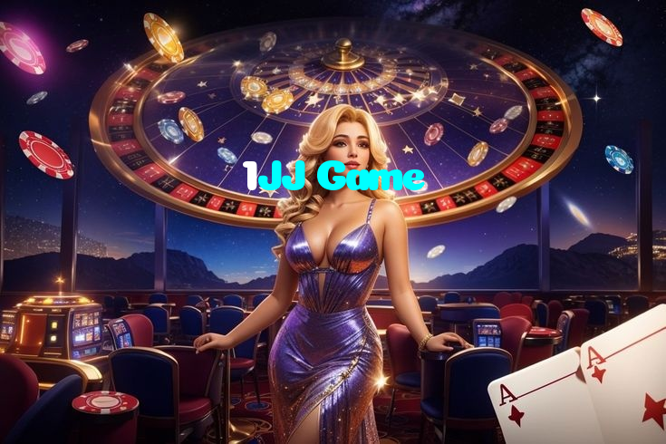 1JJ Game casino presented on mobile device in Pakistan with slots and live games